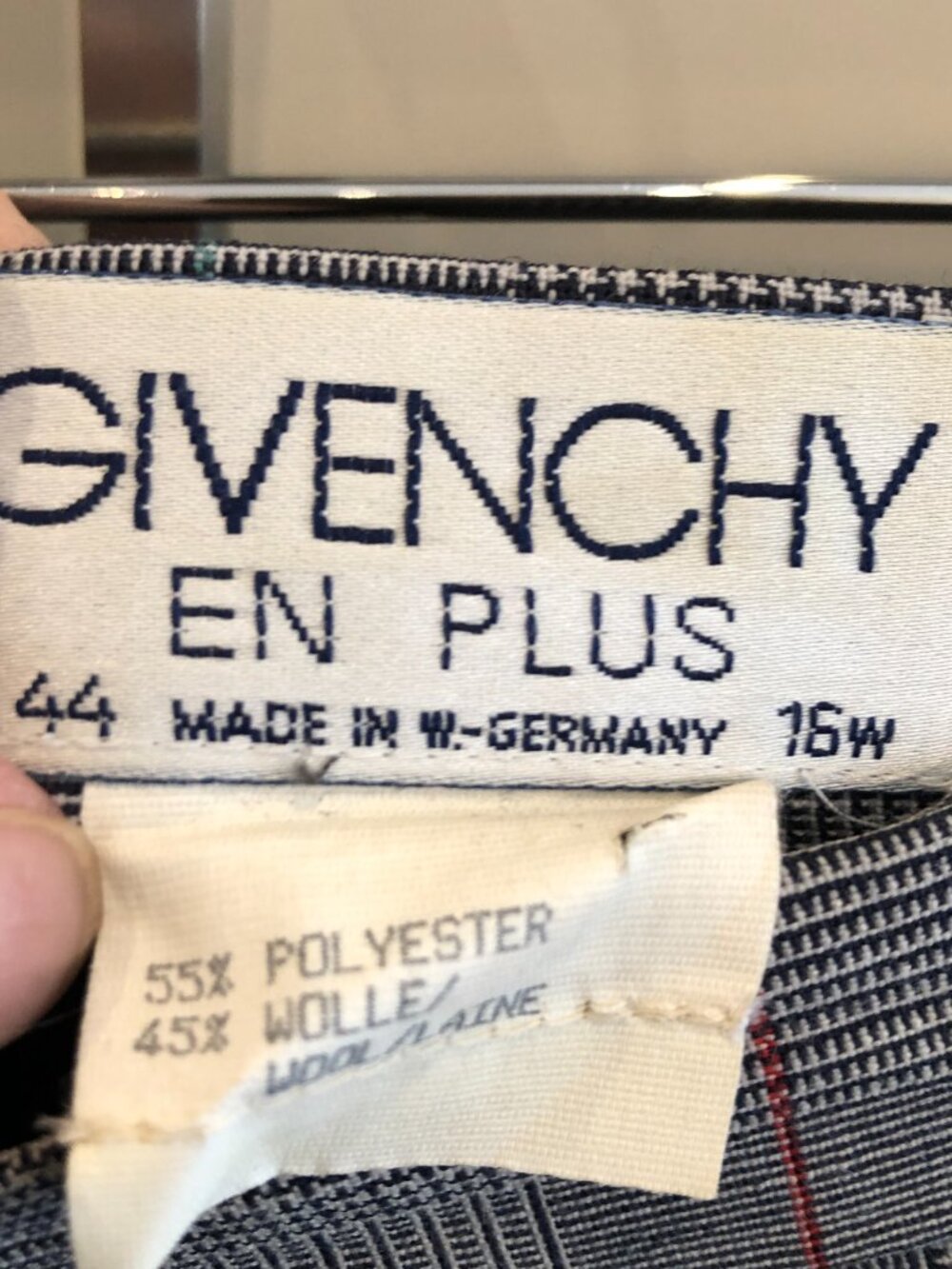 Vintage 80s designer Givenchy En Plus pencil skirt Germany-Sz. 12 - Picture 3 of 12